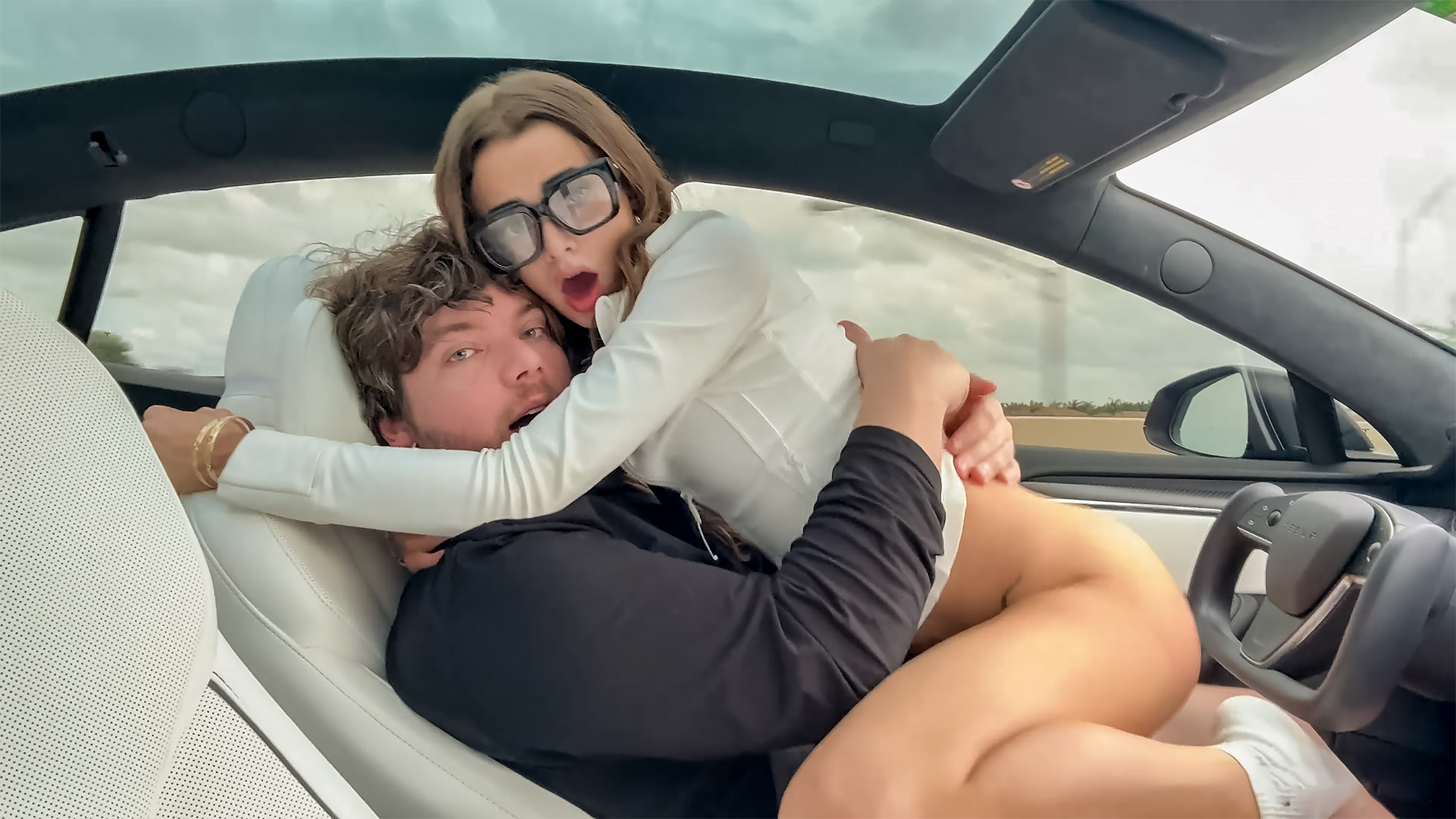 Teaching Hot Stepsis How To Drive